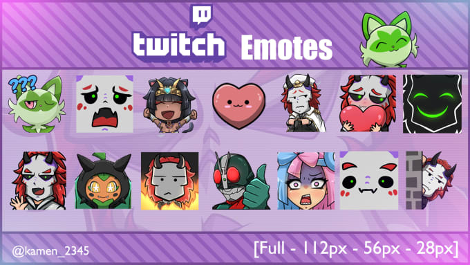 Gig Preview - Create custom twitch emotes and sub badges