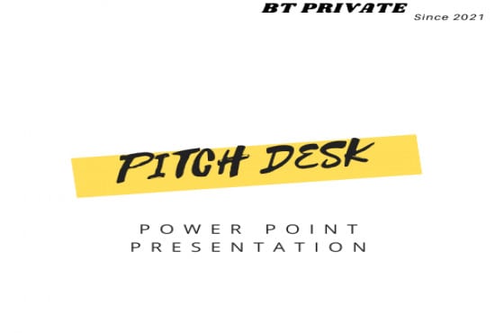 Gig Preview - Design an investor pitch desk