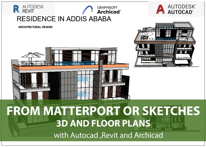 Gig Preview - Do 3d, floor plans, exterior, and interior models archicad