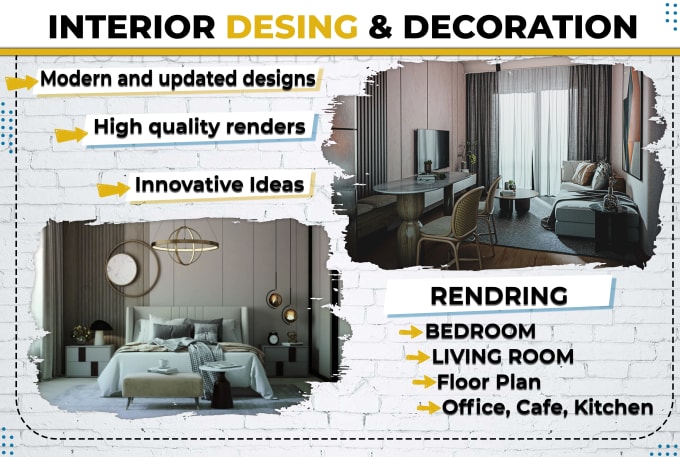 Gig Preview - Help you create interior decoration modern scene