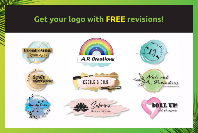 Gig Preview - Design a versatile feminine watercolor logo