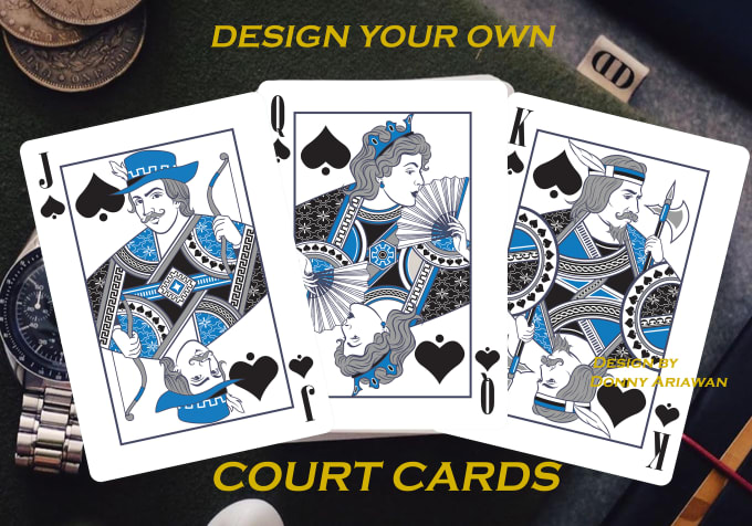 Gig Preview - Design court cards for your playing cards in my style