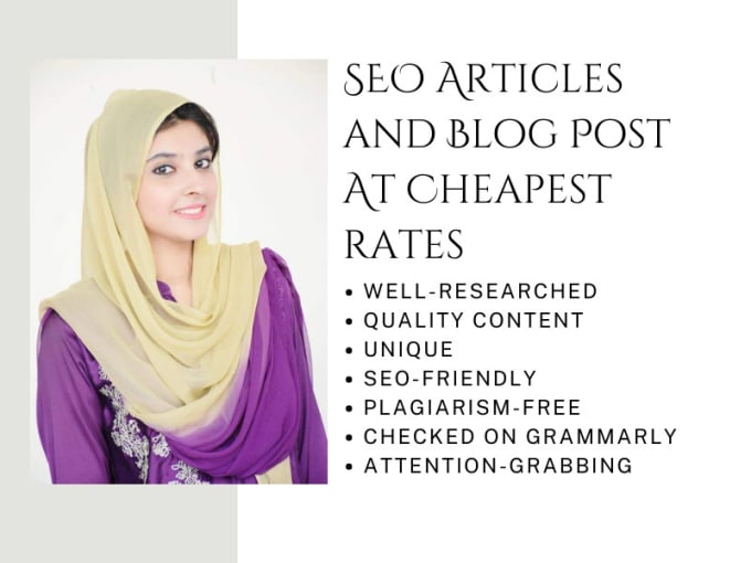 Gig Preview - Write SEO articles and blogs at the cheapest rates