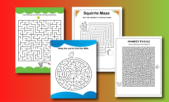 Gig Preview - Design unique maze, crossword, and word search puzzle