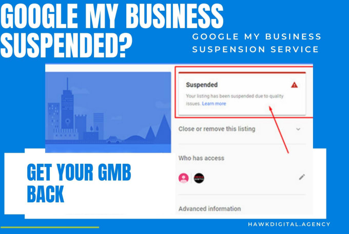 Gig Preview - Recover your suspended google my business listing