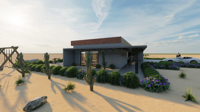 Gig Preview - Design a tiny house or desert house in sketchup or blender