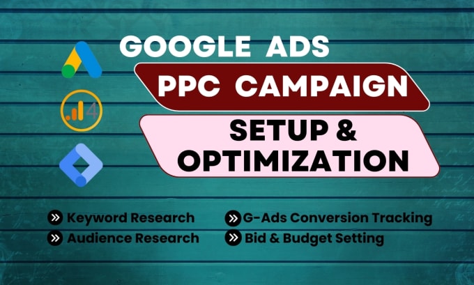 Gig Preview - Set up google ppc search ads with optimization, effective conversion tracking