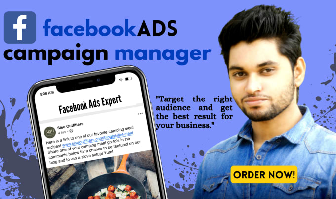 Gig Preview - Be your facebook ads manager and run campaign with retargeting