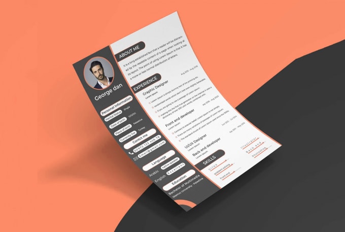 Gig Preview - Design a professional minimalist resume, CV and cover later