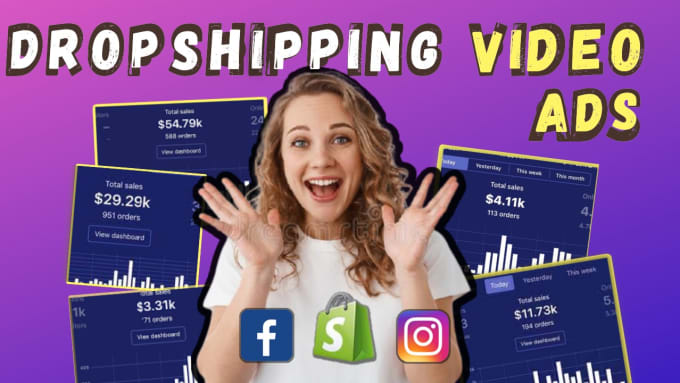 Gig Preview - Create a winning dropshipping facebook video ad in 24 hours