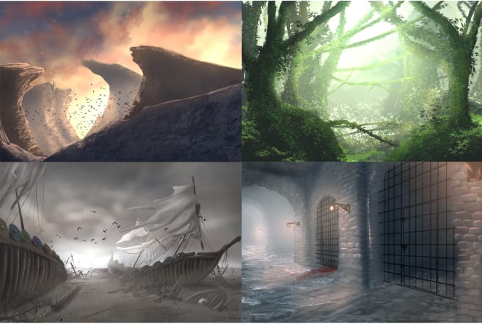 Gig Preview - Design and paint your environmental and background concepts