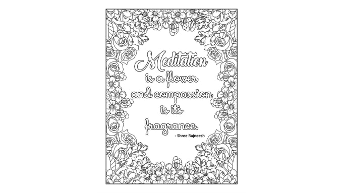 Gig Preview - Give 50 printable words of wisdom adult coloring pages