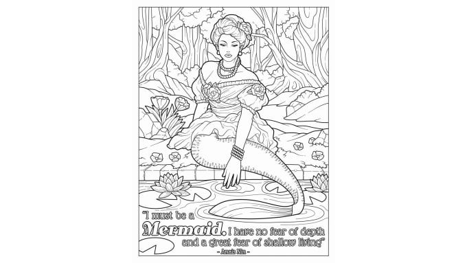 Gig Preview - Give 30 printable mermaids adult coloring pages