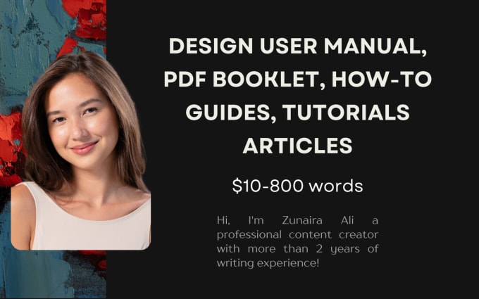 Gig Preview - Write design user manual, PDF booklet, how to guides, tutorials articles