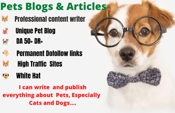 Gig Preview - Do guest post on da40 pet blog 10k traffic