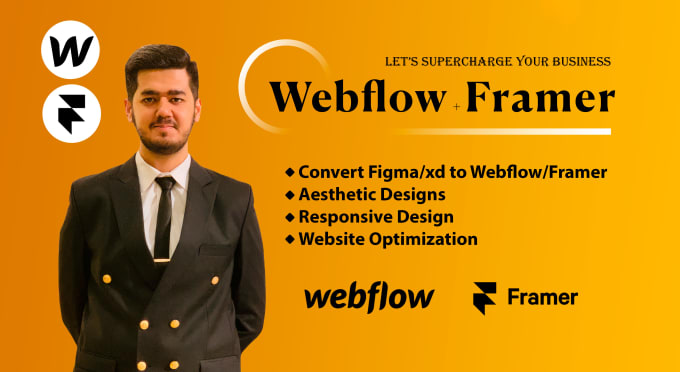 Gig Preview - Design, develop, fix webflow website, figma to webflow and framer