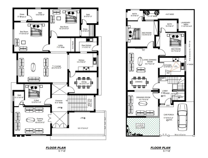 Gig Preview - Draw architectural drawings set in autocad for city permit