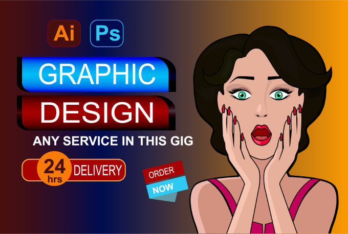 Gig Preview - Do professional graphic design within 24 hours