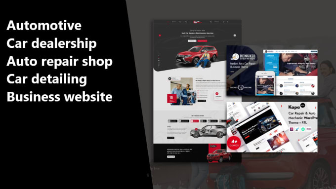 Gig Preview - Do automotive car dealership or auto repair business website