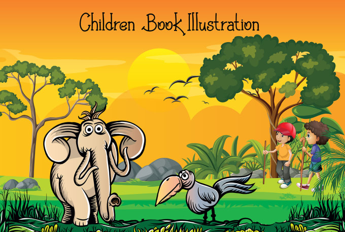 Gig Preview - Create children book cover illustrations and book illustration