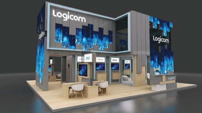 Gig Preview - Design eye catching 3d exhibition stand, stall or trade show booth