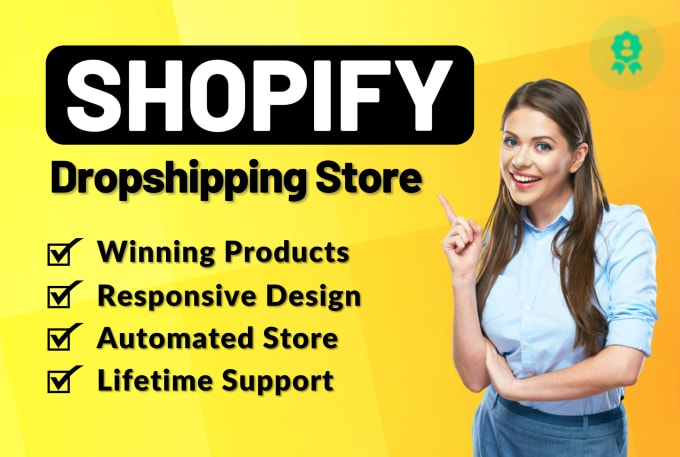 Gig Preview - Develop a passive income shopify dropshipping store shopify website