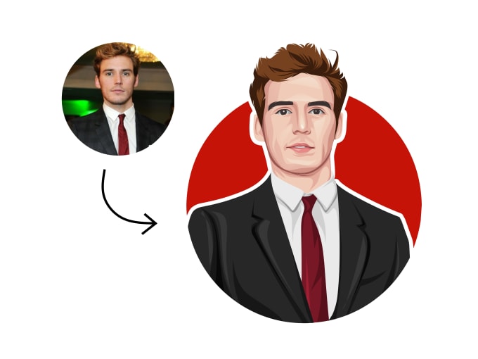 Gig Preview - Draw premium avatar vector portrait art for company profile