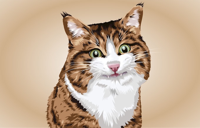 Gig Preview - Draw pet portrait into cartoon vector