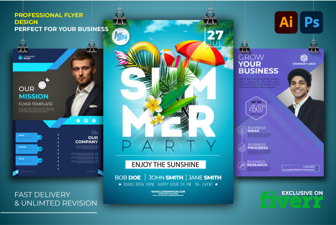 Gig Preview - Design a professional party and event flyer or brochure in 5 hrs