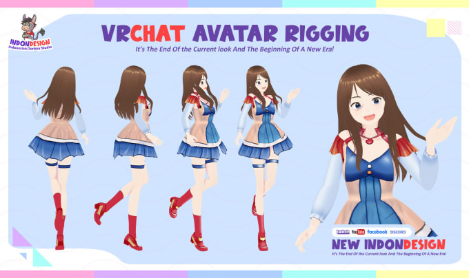 Gig Preview - Create custom vr chat avatar, vr character or 3d model for your avatar game