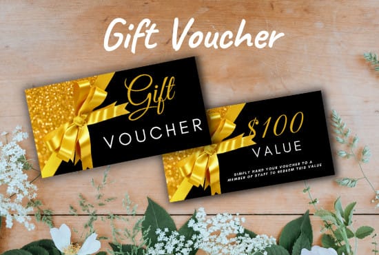 Gig Preview - Design your gift voucher, gift card and gift certificate