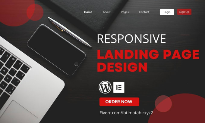 Gig Preview - Create responsive wordpress landing page design