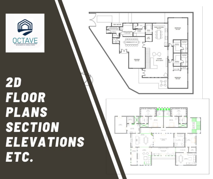 Gig Preview - Create 2d architectural floor plan, section, elevation layouts