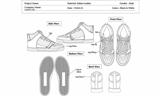 Gig Preview - Create custom shoe and bag designs and sketches for you