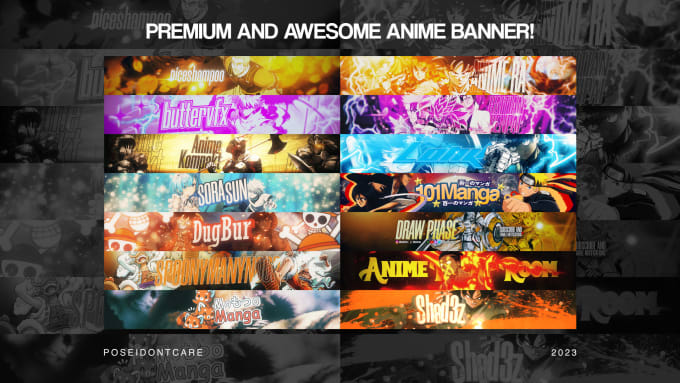 Gig Preview - Create premium and awesome anime youtube banner