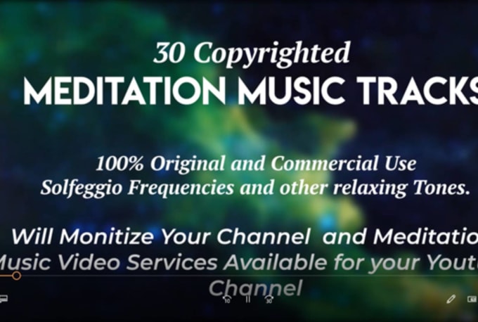 Gig Preview - Provide meditation music for commercial use and video services