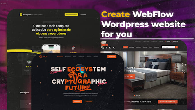 Gig Preview - Create webflow wordpress shopify website for you