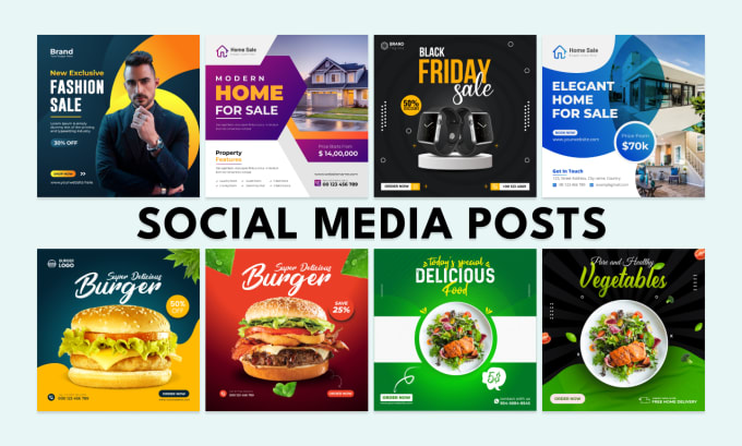 Gig Preview - Create stunning social media posts, web banner for instagram carousel, facebook