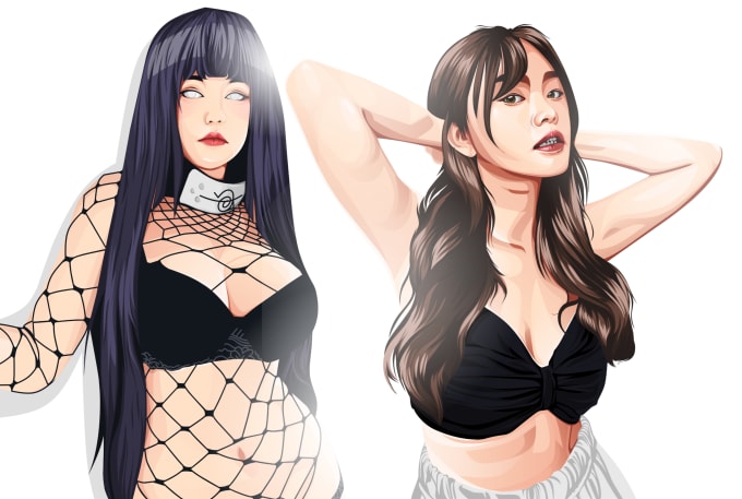 Gig Preview - Draw nsfw vector art cartoon illustration in 24 hour