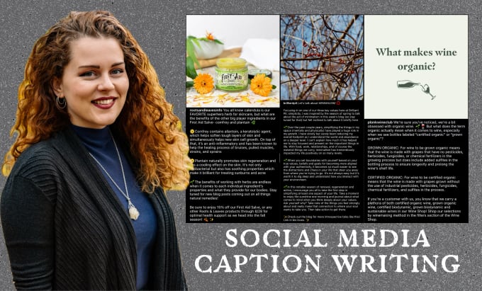 Gig Preview - Write social media post captions for your business