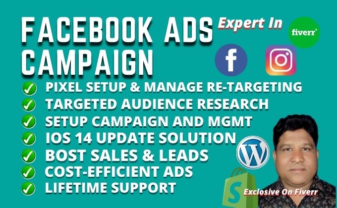 Gig Preview - Be your facebook ads campaign manager, run fb ads campaign