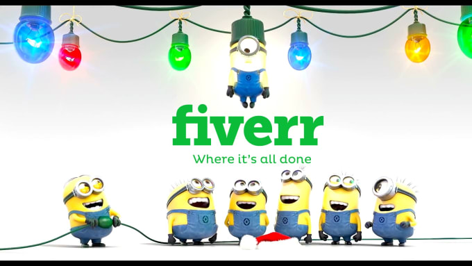 Gig Preview - Create funny minions christmas video with your logo and text