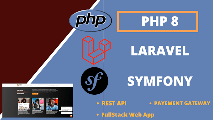 Gig Preview - Create web application using HTML, php, symfony, laravel