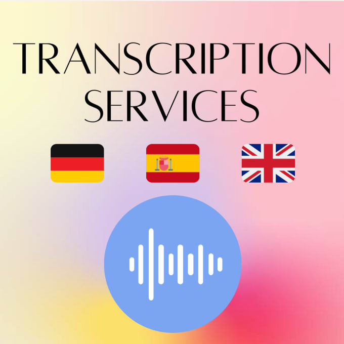 Gig Preview - Transcribe audio or video in german, spanish, and english