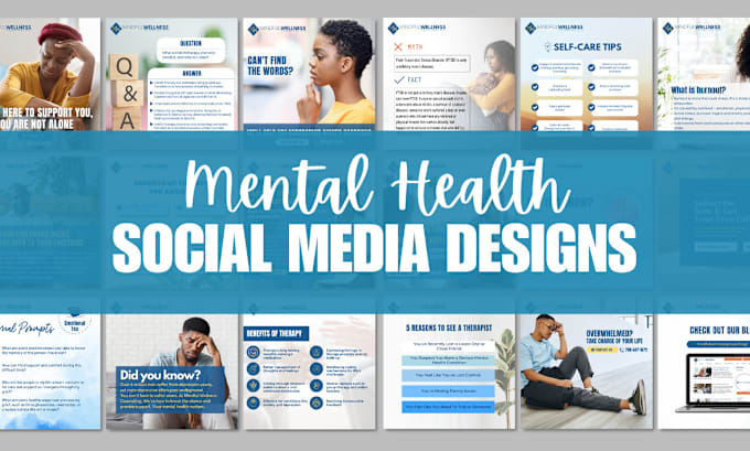 Gig Preview - Create engaging mental health social media designs