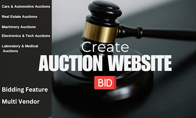 Gig Preview - Create multivendor auction website with bidding features