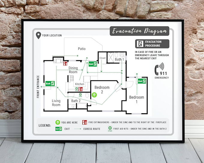 Gig Preview - Create emergency evacuation plan for your airbnb