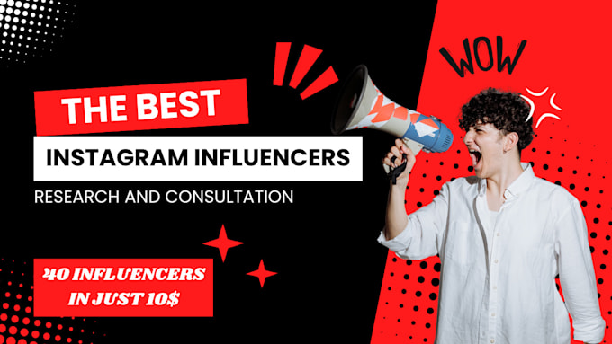 Gig Preview - Do instagram influencer research