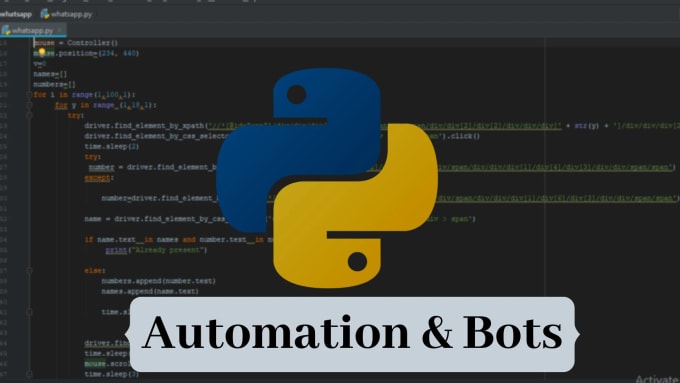 Gig Preview - Create python bots, scripts,automate jobs