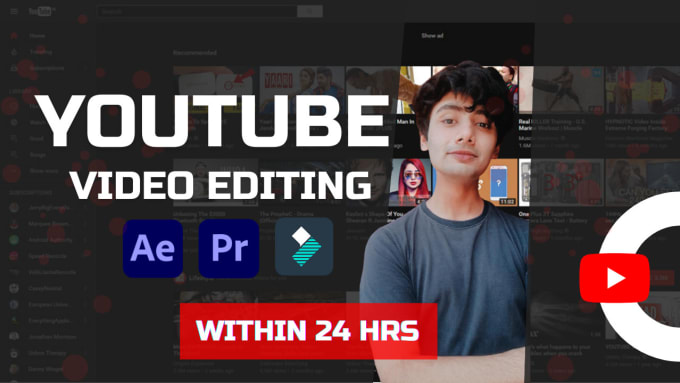 Gig Preview - Be your professional youtube video editors, video editing